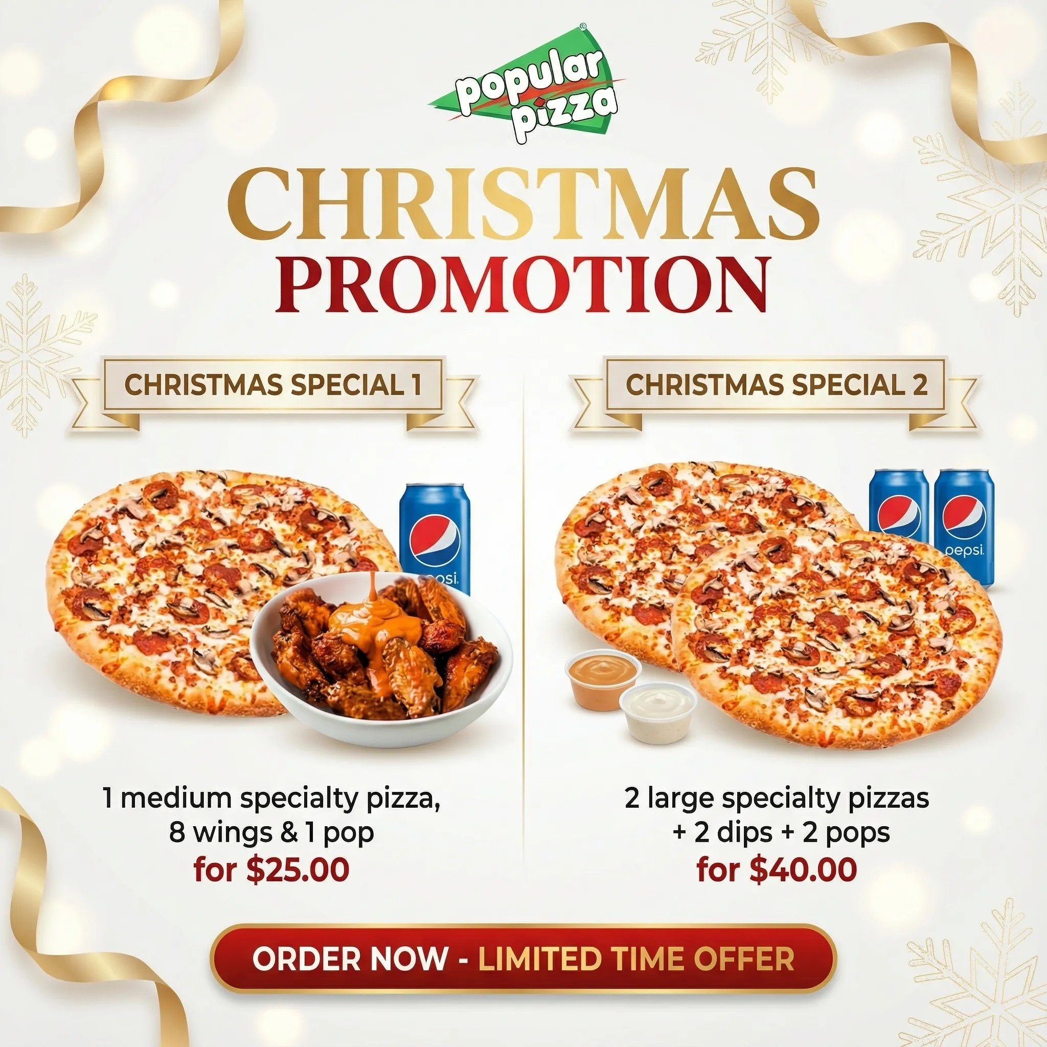 PopularPizza Christmas Offer - Order Now